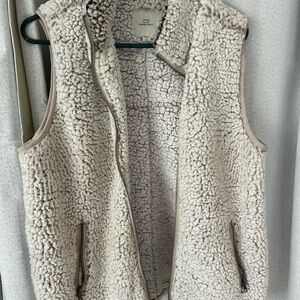 Sherpa Fleece Vest - Cream